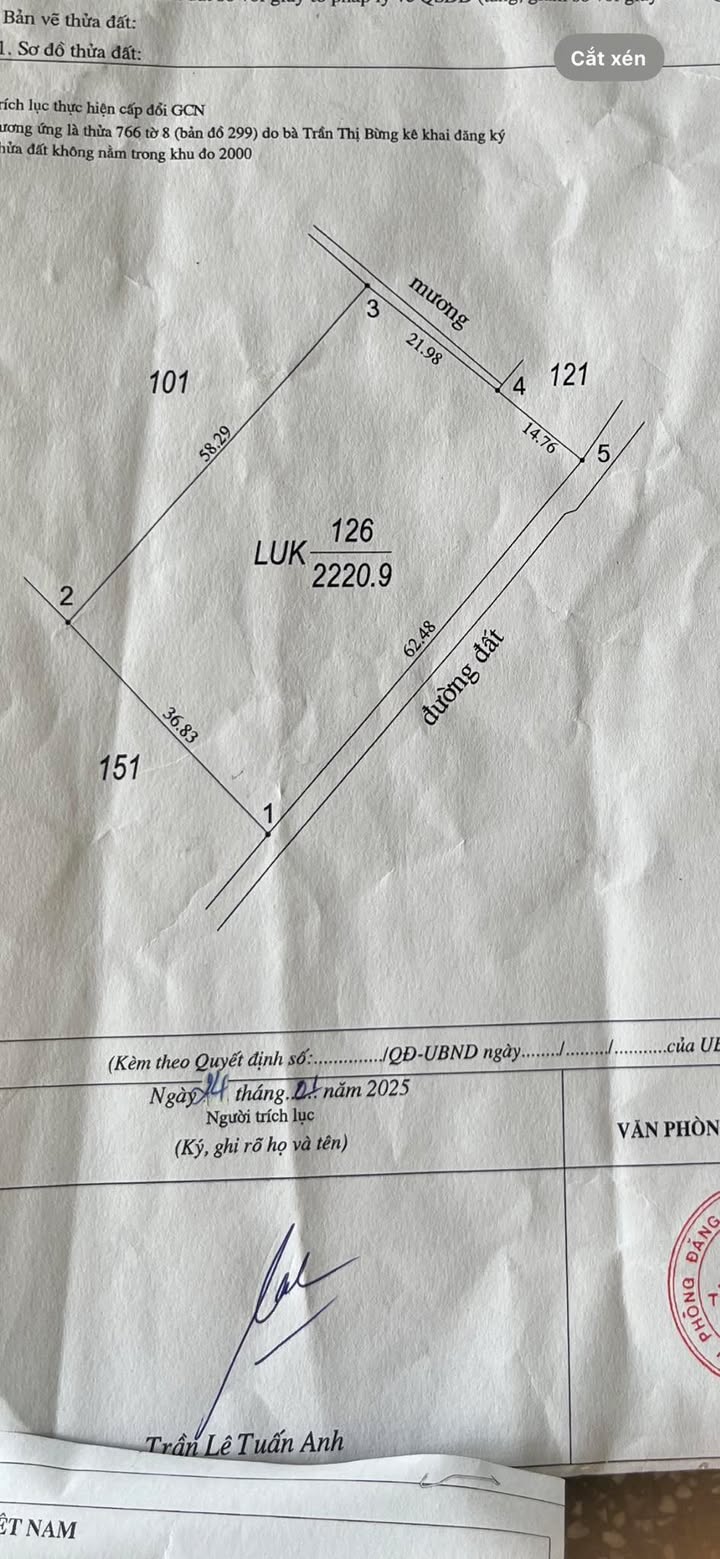 Đất Phan, Dương Minh Châu 2232m² giá 4.96 tỷ - Đầu tư sinh lời ngay!