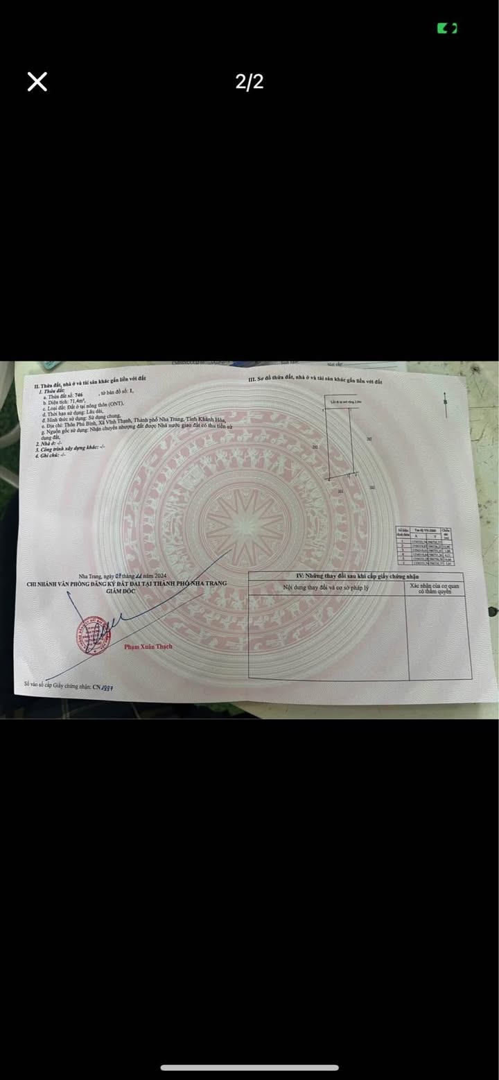 Đất Vĩnh Thạnh Nha Trang 71,4m² giá chỉ 1.35 tỷ - Đường 3m, khu dân cư sầm uất!