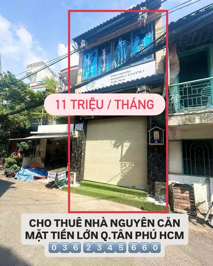 Nhà mặt tiền Hoàng Xuân Nhị, Tân Phú 45m² giá 11 triệu - Trống suốt, thuận tiện kinh doanh!