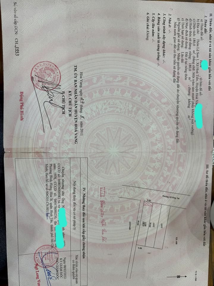 Đất mặt tiền Thôn Lê Sơn 1, xã Hòa Tiến 180m² giá 3 tỷ - Pháp lý rõ ràng!