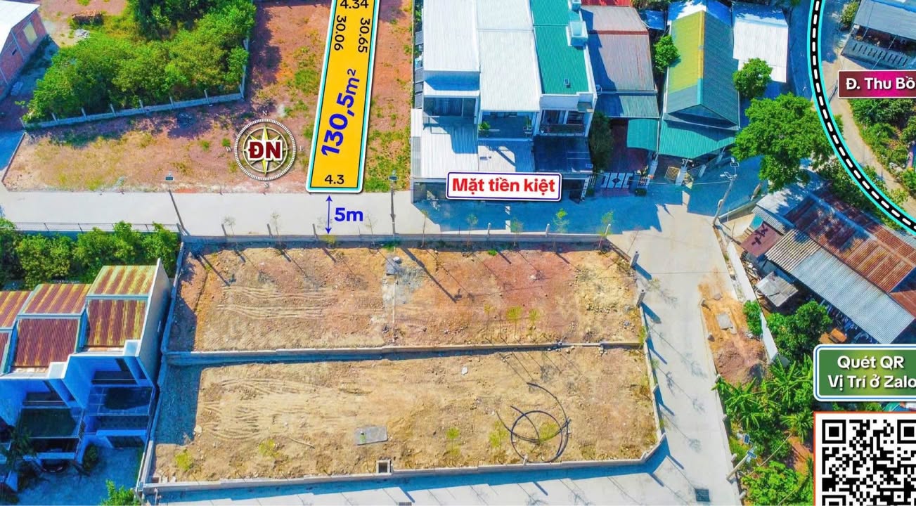 Đất nền đẹp tại KQH Bàu Vá, Huế 130m² giá 1.59 tỷ - Cơ hội đầu tư tuyệt vời!