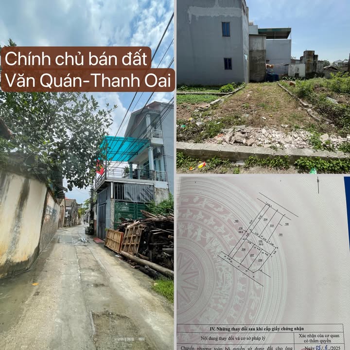 Đất nền Văn Quán, Đỗ Động, Thanh Oai 59m² giá 3.063 tỷ - Sổ đỏ chính chủ, ô tô vào tận nơi!