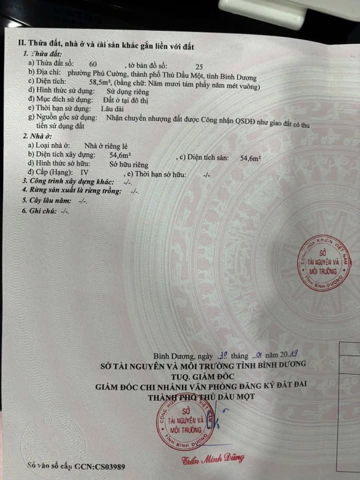 Nhà cấp 4 Thủ Dầu Một 58m² giá 4 tỷ - Đường nhựa hiếm có trong khu chợ!