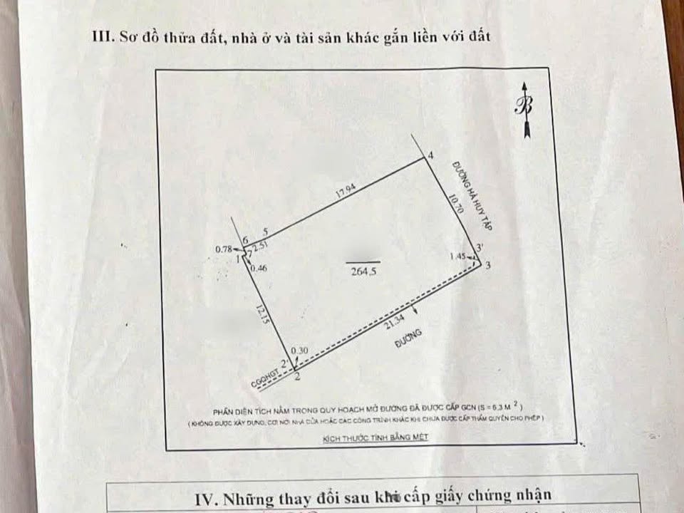 Đất mặt tiền đường Hà Huy Tập, TP Vinh 264m² giá 20 tỷ - Cơ hội kinh doanh tuyệt vời!