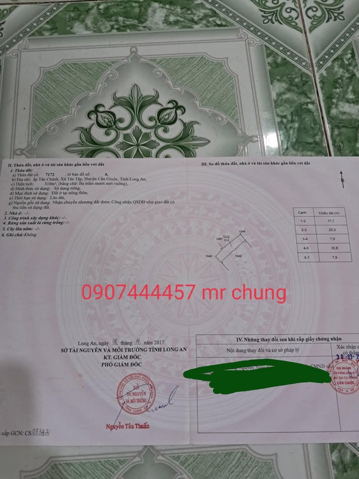 Đất nền Tân Tập, Cần Đước 310m² giá 750 triệu - Sổ hồng chính chủ