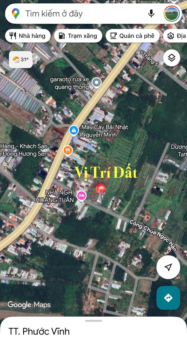 Đất nền Phước Vĩnh, Phú Giáo 275m² giá 1.1 tỷ - Mặt tiền đường nhựa