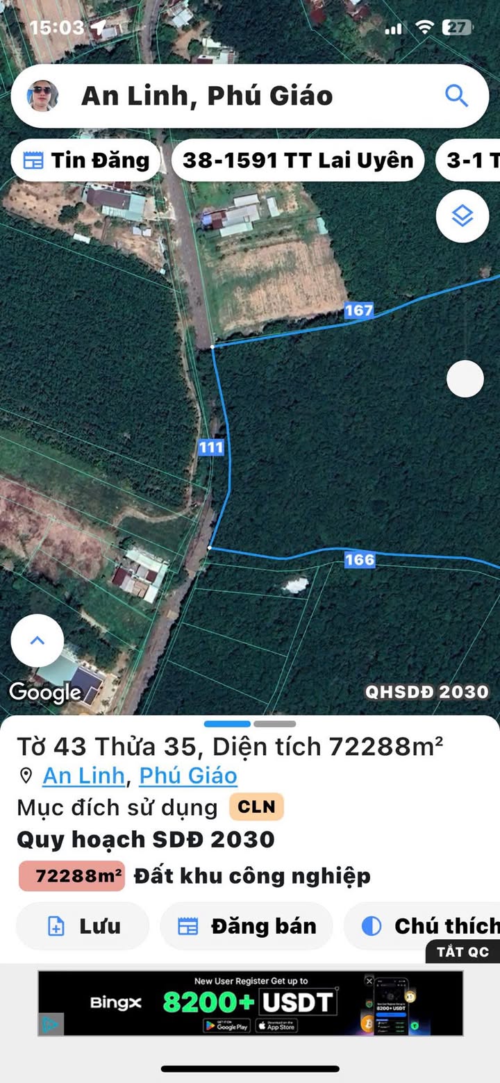 Đất mặt tiền đường DH 509, An Linh, Phú Giáo 73.000m² - Cơ hội đầu tư tuyệt vời!