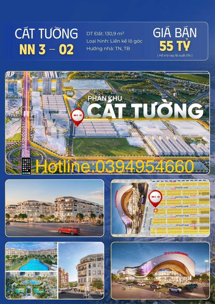 Shophouse VinCom MegaMall Đông Anh 130,9m² giá 55 tỷ - Đầu tư sinh lời hấp dẫn!