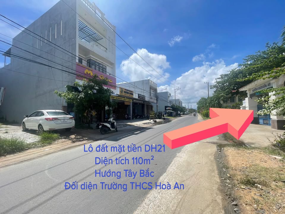 Đất mặt tiền DH21 Hòa An 110m² giá 2 tỷ - Đầu tư sinh lời ngay!