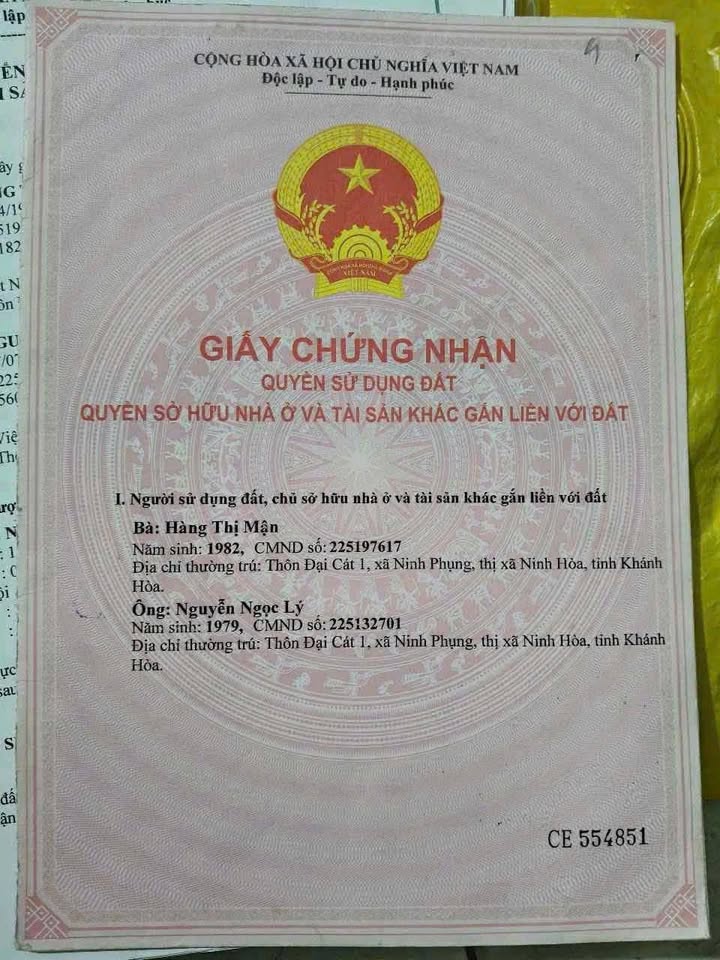 Nhà 2 mặt tiền tại Thôn Đại Cát 1, Ninh Hòa 120m² giá 1 tỷ - Dọn vào ở ngay!