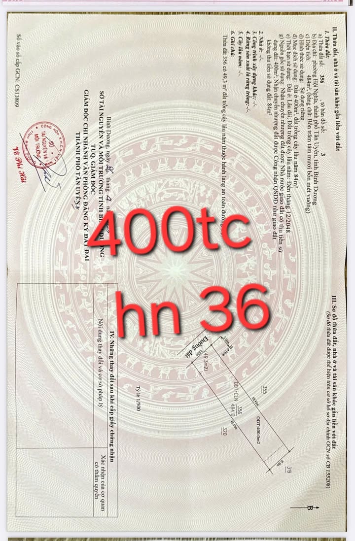 Đất nền Tân Uyên Bình Dương 480m² giá 5 tỷ - Tiện xây trọ gần VSIP 3!