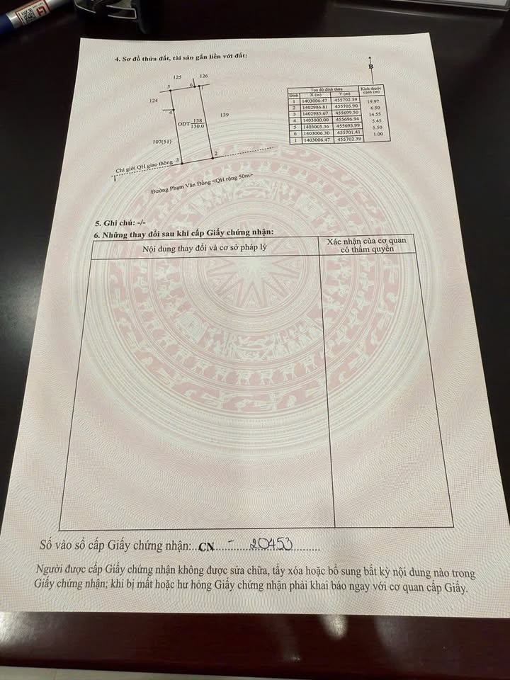 Đất mặt tiền Phạm Văn Đồng, Tân An 129.83m² giá 5 tỷ - Cơ hội đầu tư sinh lời!