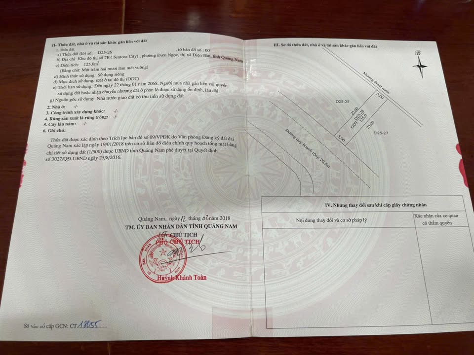 Đất nền KĐT 7B Điện Ngọc 125m² giá 3.25 tỷ - Pháp lý rõ ràng, sang tên ngay!