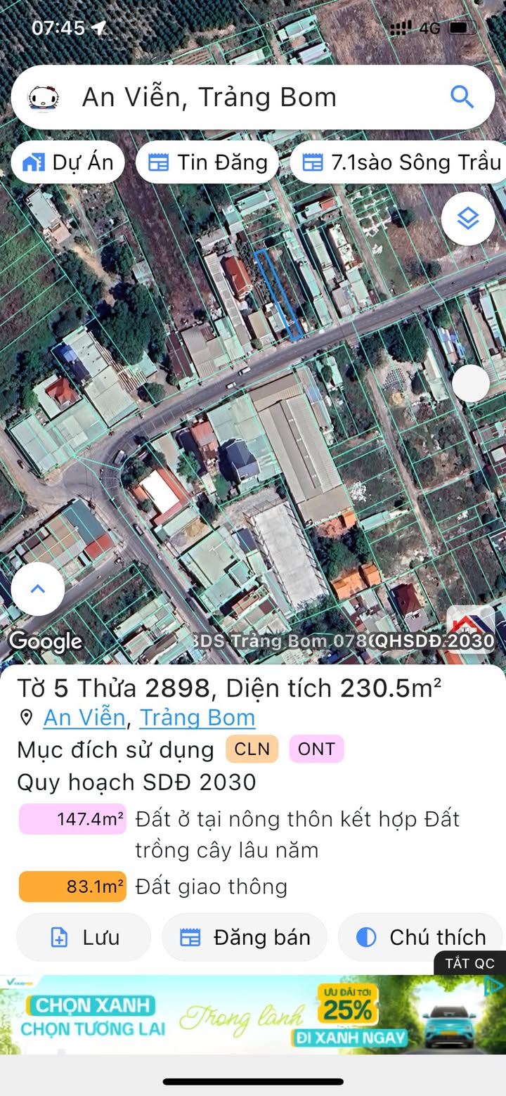 Đất mặt tiền Phùng Hưng - An Viễn, Trảng Bom 190m² giá 3 tỷ - Đầu tư sinh lời!
