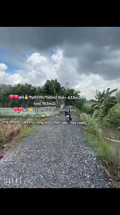 Đất nền Mỹ Thạnh, Tân Trụ, Long An 783m² giá 1.05 tỷ - Cơ hội đầu tư hấp dẫn!