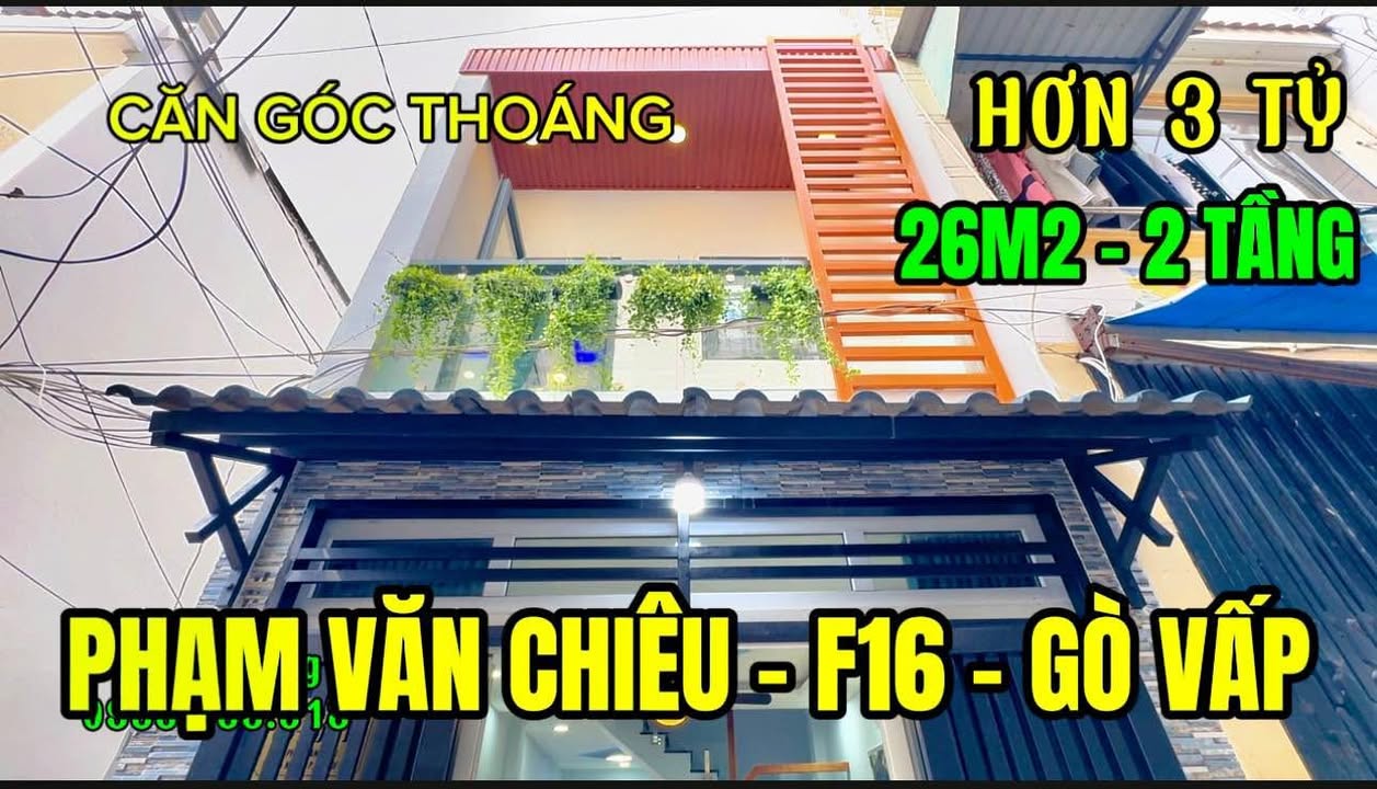 Nhà căn góc Phạm Văn Chiêu, Gò Vấp, 27m² giá 3.68 tỷ - Nội thất đầy đủ, vào ở ngay!