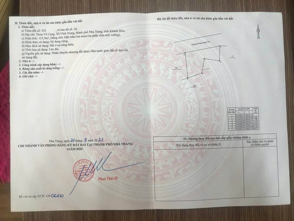 Đất nền Vĩnh Trung Nha Trang 123,9m² giá 2.2 tỷ - Gần trung tâm thành phố!