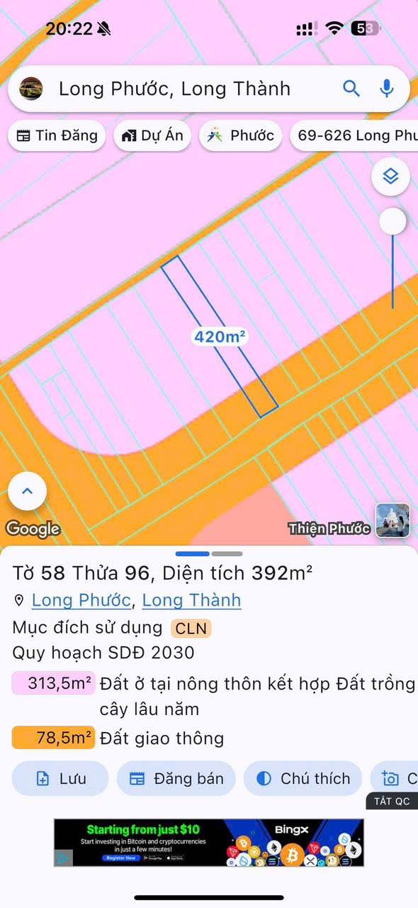 Đất nền Long Phước, Long Thành 420m² giá 5 tỷ - Khu kinh doanh sầm uất