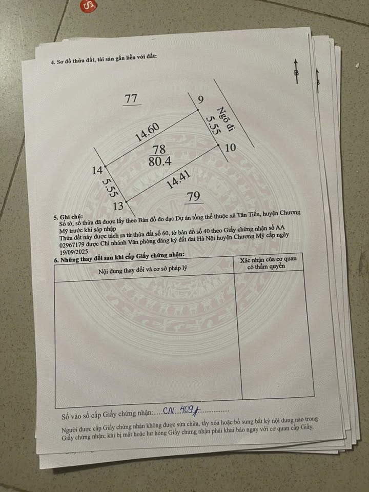 Đất thổ cư Tân Tiến, Chương Mỹ 80m² giá 1.1 tỷ - Cơ hội đầu tư hấp dẫn!