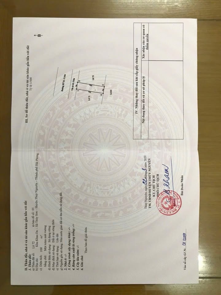 Đất nền Khau Da - Thủy Nguyên 100m² giá 5.5 tỷ - Đầu tư sinh lời hấp dẫn!