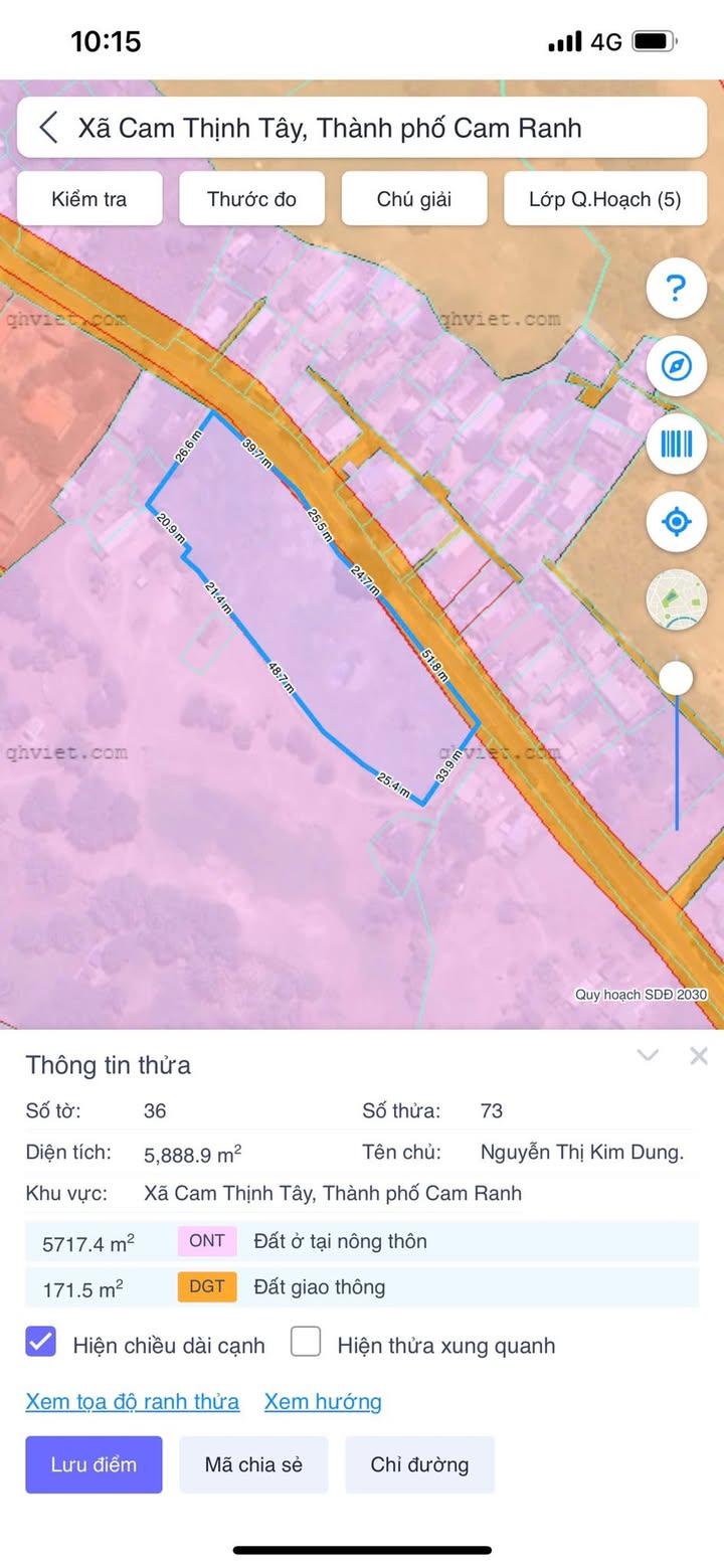 Đất nền Cam Thịnh Tây, Cam Ranh 5888m² giá 5.889 tỷ - Đầu tư sinh lời ngay!