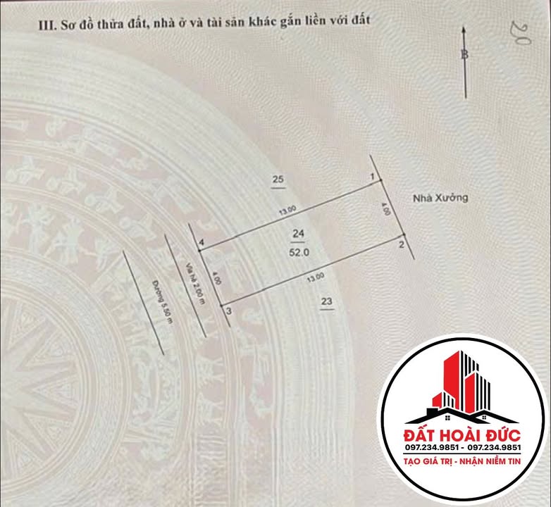Đất nền Lại Yên, Hoài Đức 52m² giá 7 tỷ - Đầu tư sinh lời ngay!