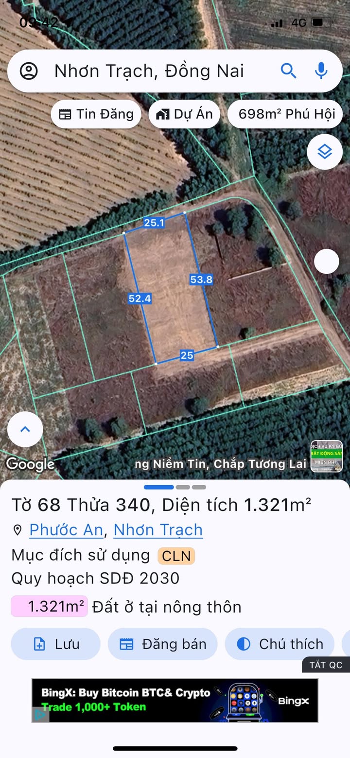 Đất nền Phước An Nhơn Trạch 1321m² giá 2.5 tỷ - Đầu tư sinh lời ngay!