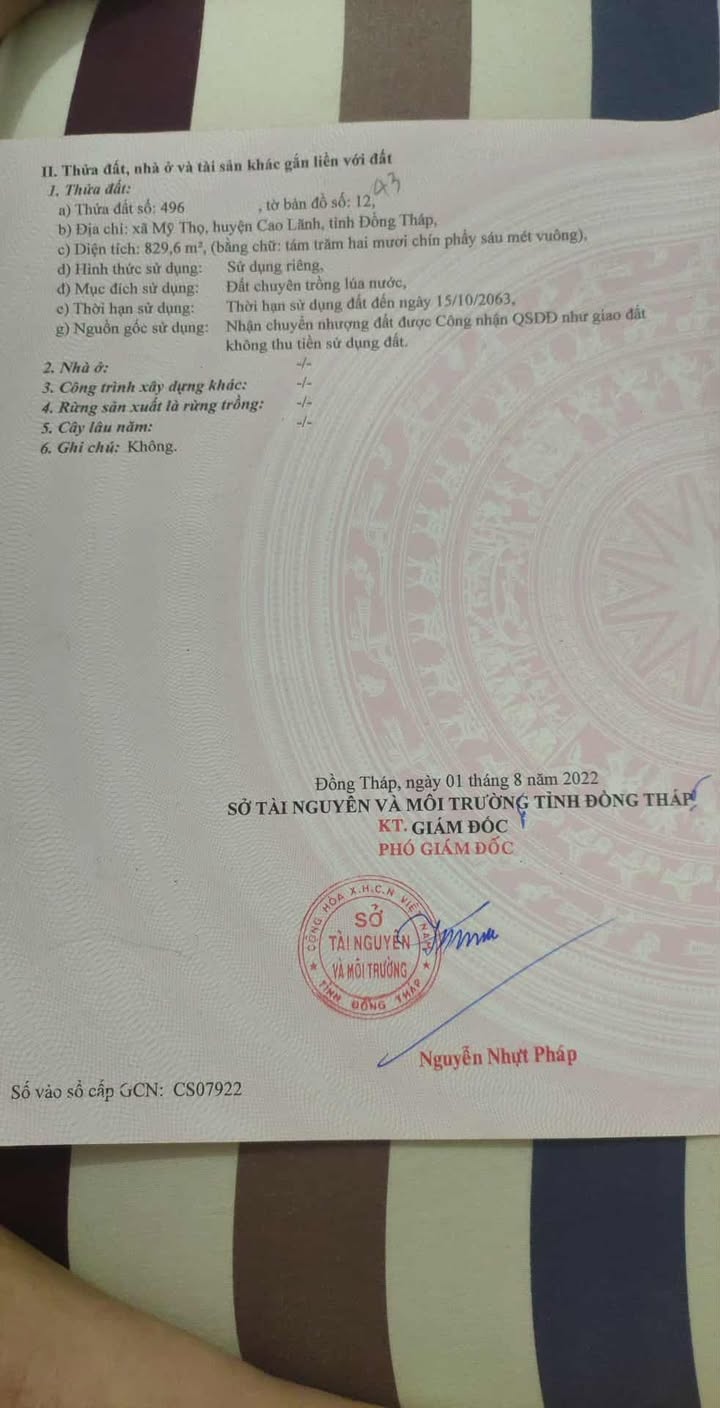 Bán nhà liền kề và đất nền tại xã Mỹ Thọ, huyện Cao Lãnh - Giá thỏa thuận!