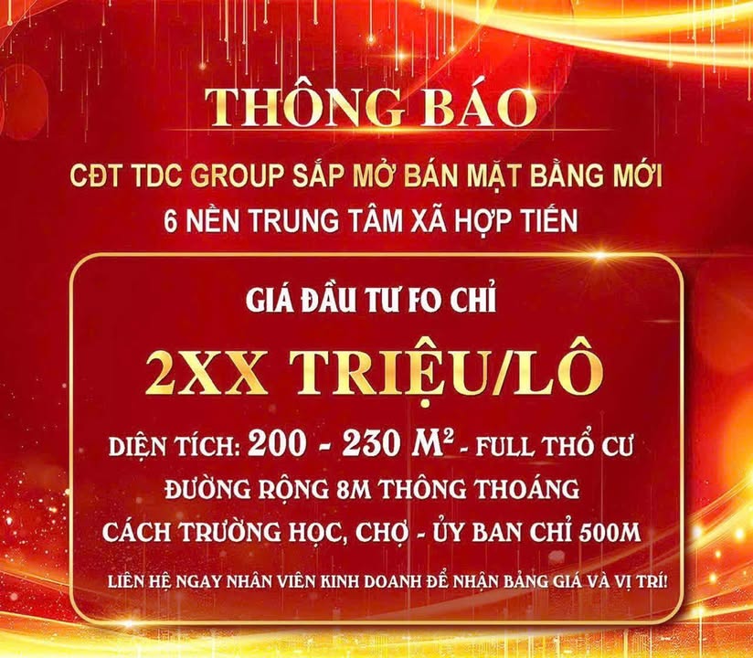 Đất nền Hợp Tiến, Triệu Sơn 215m² - Sổ hồng riêng, giá thỏa thuận!
