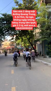 Nhà 2 tầng mặt đường Quang Trung, Yên Bái - 63m² giá 2.3 tỷ - Không ngập, không taluy!