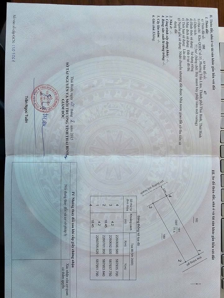 Đất nền Trần Lãm Thái Bình 77.5m² giá 4 tỷ - View công viên đẹp!