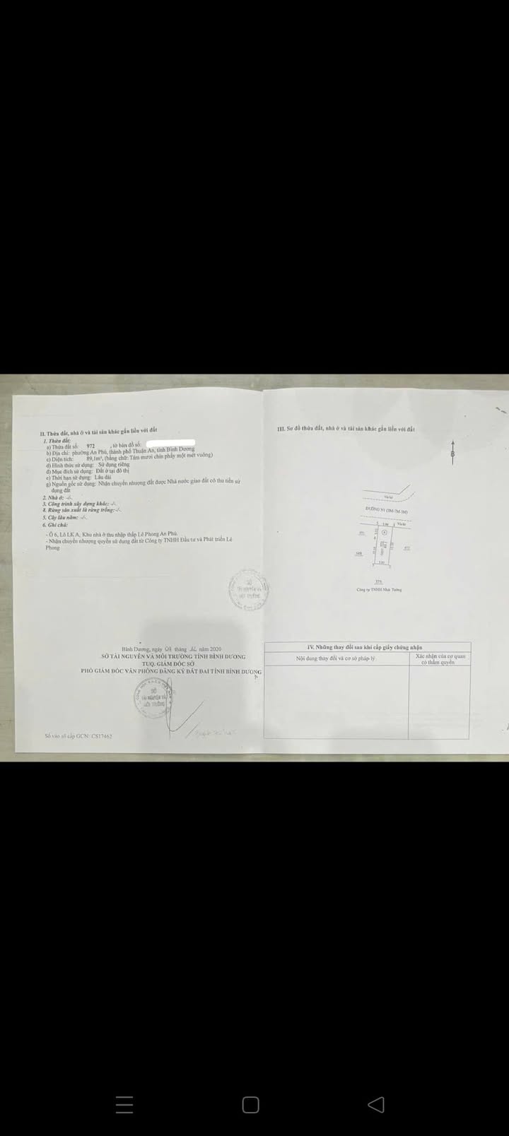 Đất nền KDC Lê Phong 1, An Phú 89m² giá 3.6 tỷ - Vị trí đẹp, sổ hồng đầy đủ!
