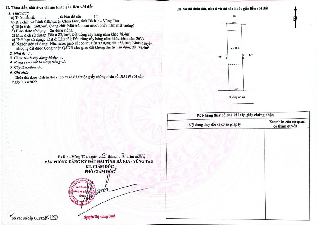 Đất nền Bình Giã 156m² giá 750 triệu - Cơ hội đầu tư không thể bỏ lỡ!
