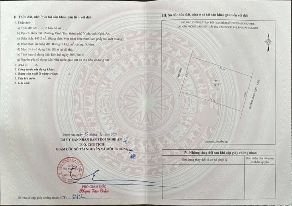 Đất dự án Tràng An Vinh Tân 145m² giá 5 tỷ - Đầu tư sinh lời lý tưởng!