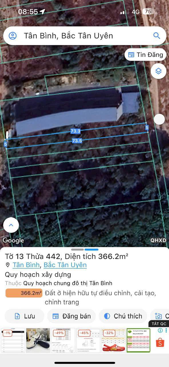 Đất thổ cư Vĩnh Tân 366m² giá 1.7 tỷ - Cơ hội đầu tư hấp dẫn!