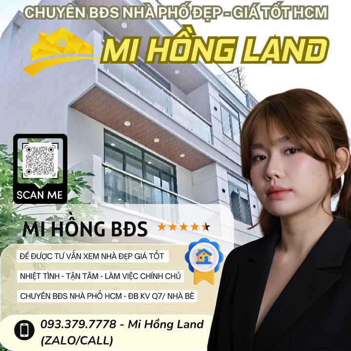 Townhouse 4 Tầng Huỳnh Tấn Phát 68m² giá 7.7 tỷ - Siêu phẩm bề thế hiếm có!