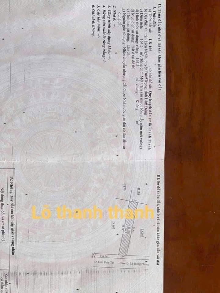 Bán FrontHouse đường Đào Duy Từ, Đức Trọng, 165m² - Kinh doanh sầm uất ngay trung tâm!