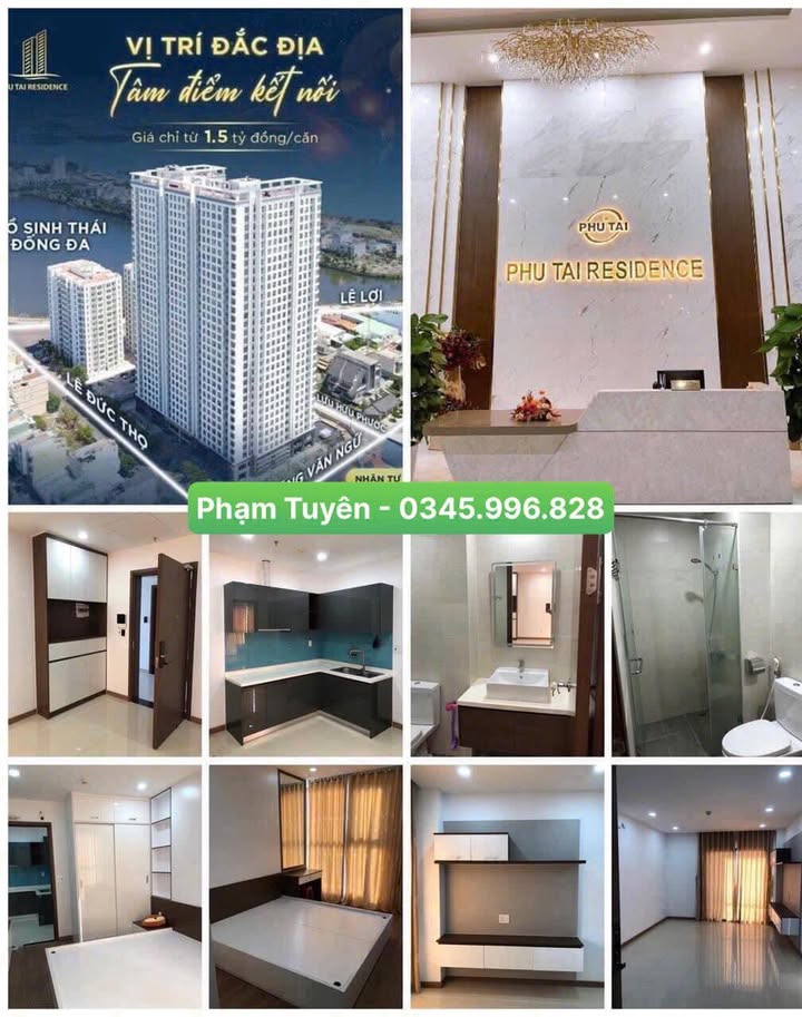 Căn hộ Phú Tài Residence Quy Nhơn 52m² giá 1.65 tỷ - Sổ hồng lâu dài!