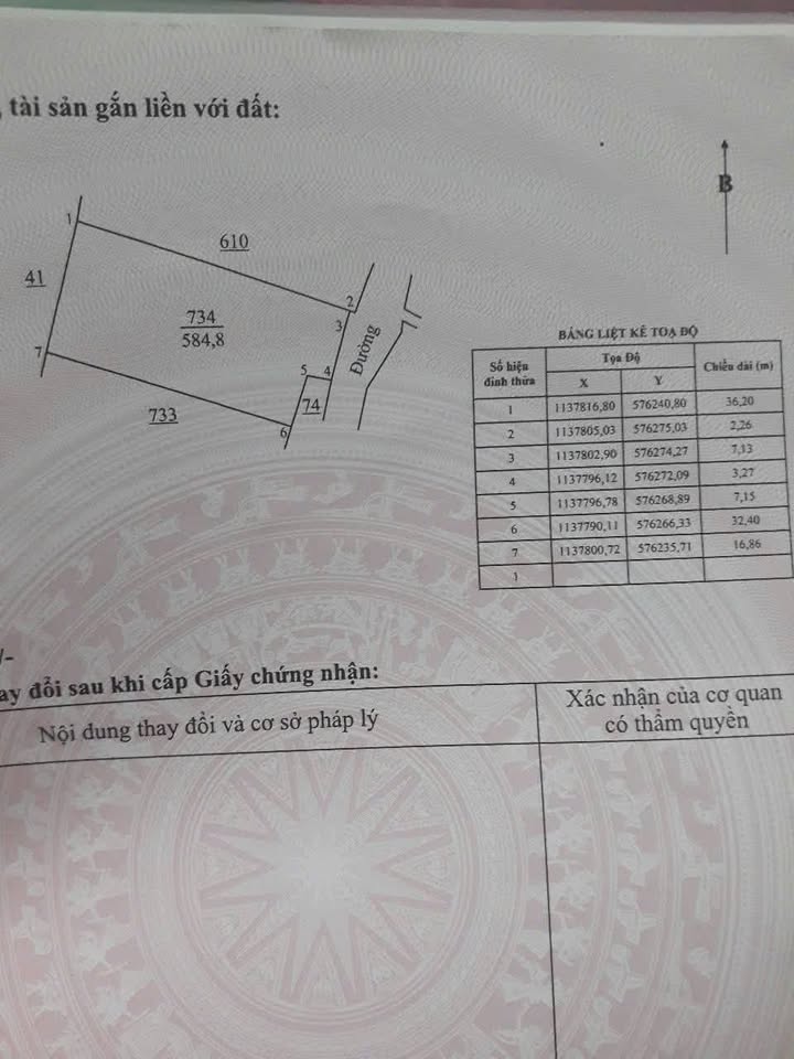 Đất mặt tiền đường nhựa 8m xã Long Định 584.8m² giá 2.2 tỷ - Đầu tư sinh lời ngay!