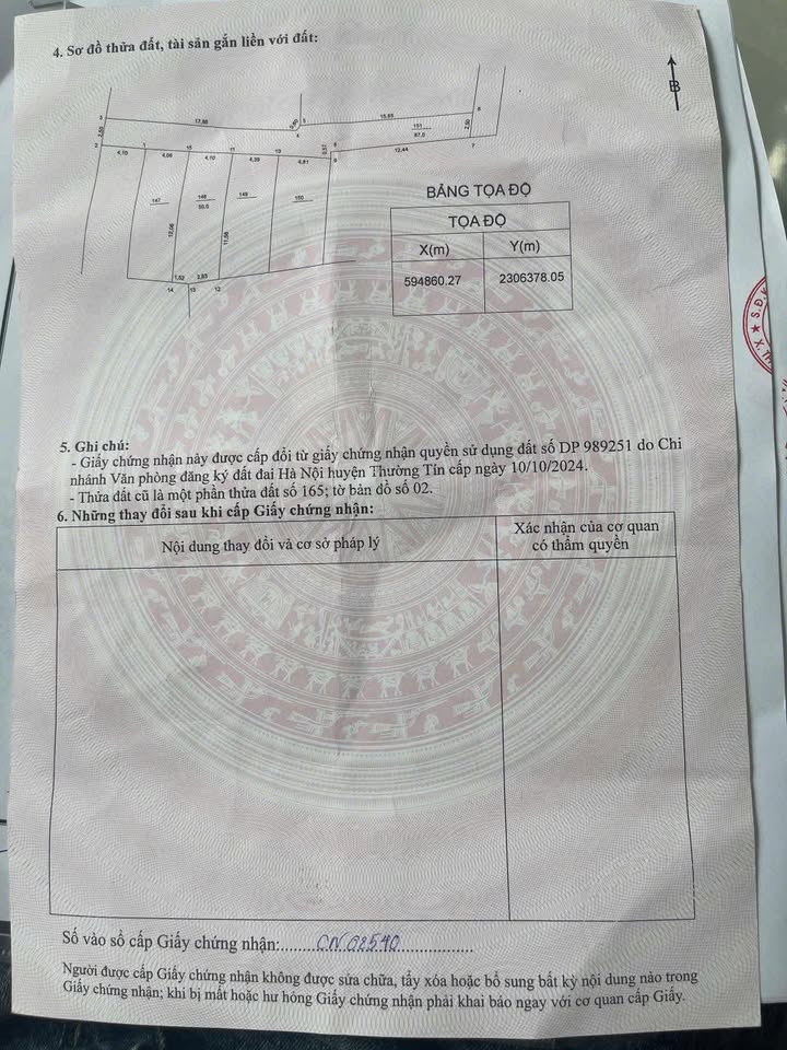 Đất nền Chương Dương, Thường Tín 50m² giá 1.78 tỷ - Đường ô tô vào tận nơi!