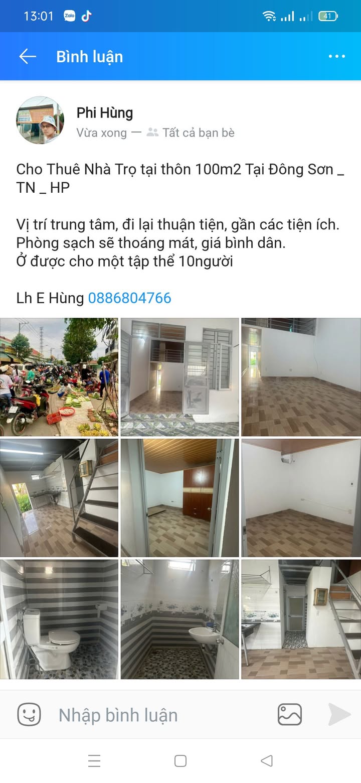 Nhà trọ cho thuê 100m² tại Đông Sơn, Thủy Nguyên - Giá tốt, vị trí trung tâm!
