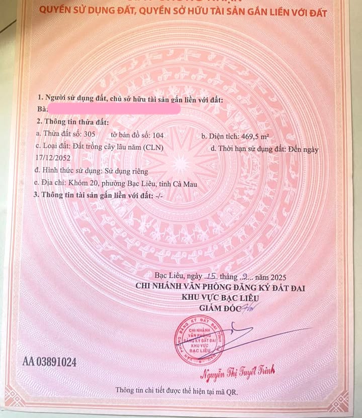 Đất nền Trà Uôl, Bạc Liêu 480m² giá 750 triệu - Sổ đỏ chính chủ, hướng Đông!