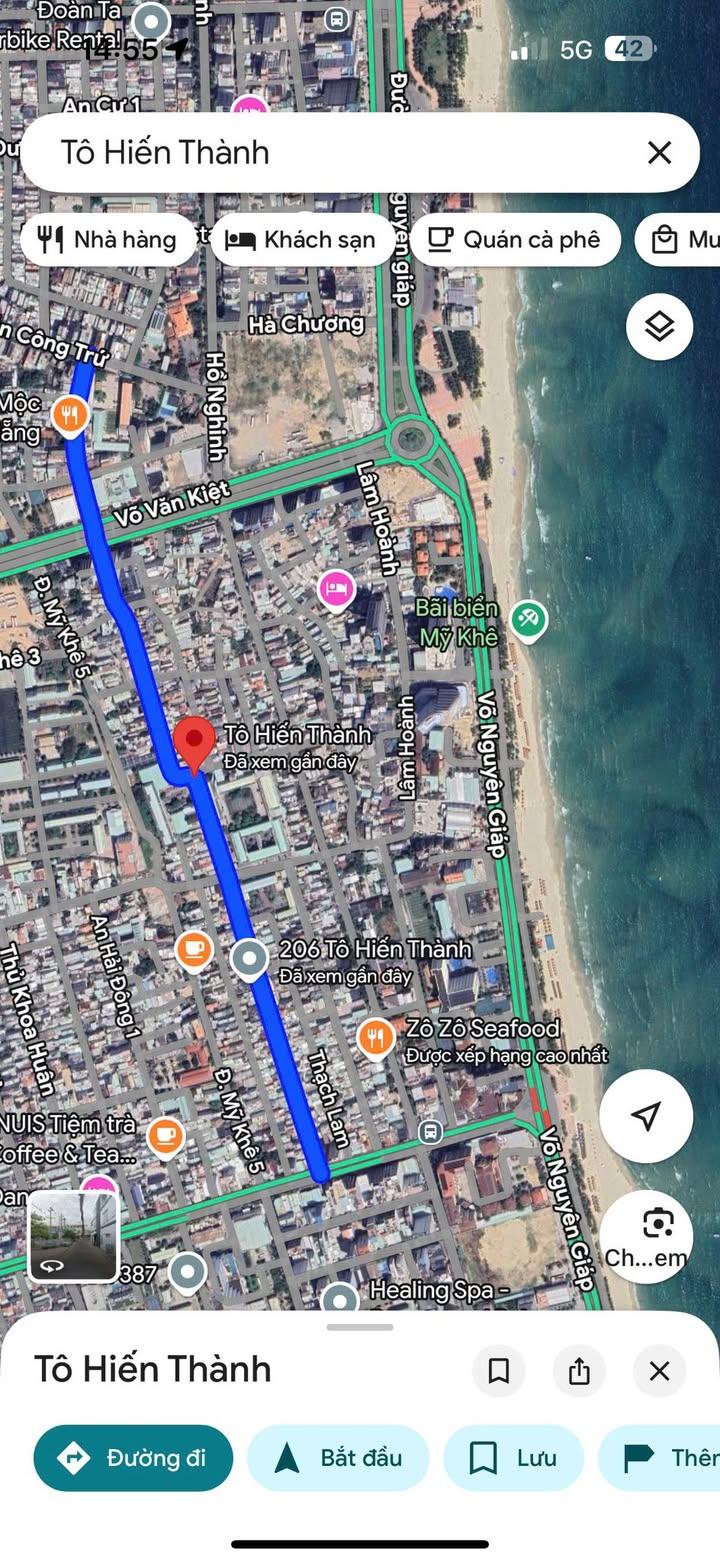 Đất 2 mặt tiền Tô Hiến Thành 147m² giá 20 tỷ - Vị trí đắc địa gần biển Mỹ Khê!