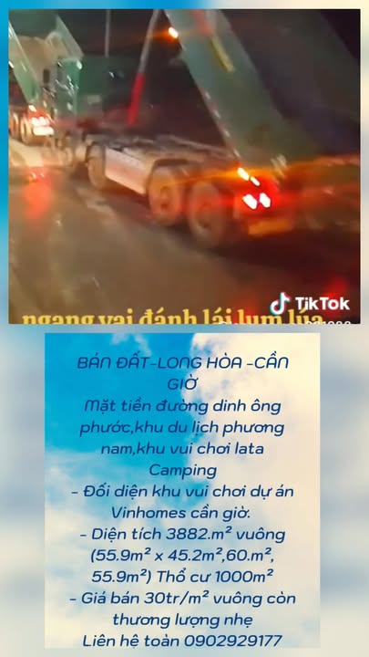 Bán đất Long Hòa Cần Giờ 3882m² giá 30 triệu/m² - Pháp lý rõ ràng!