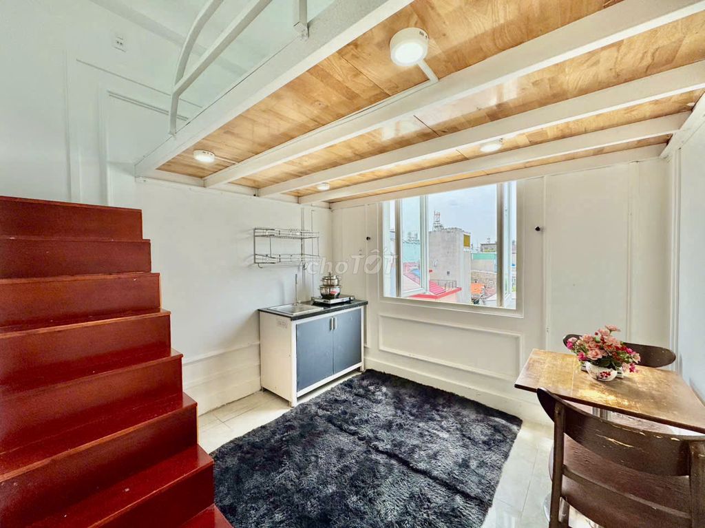 Phòng gác lửng 25m² giá 3.3 triệu - Cửa sổ thoáng mát gần Cây Trâm