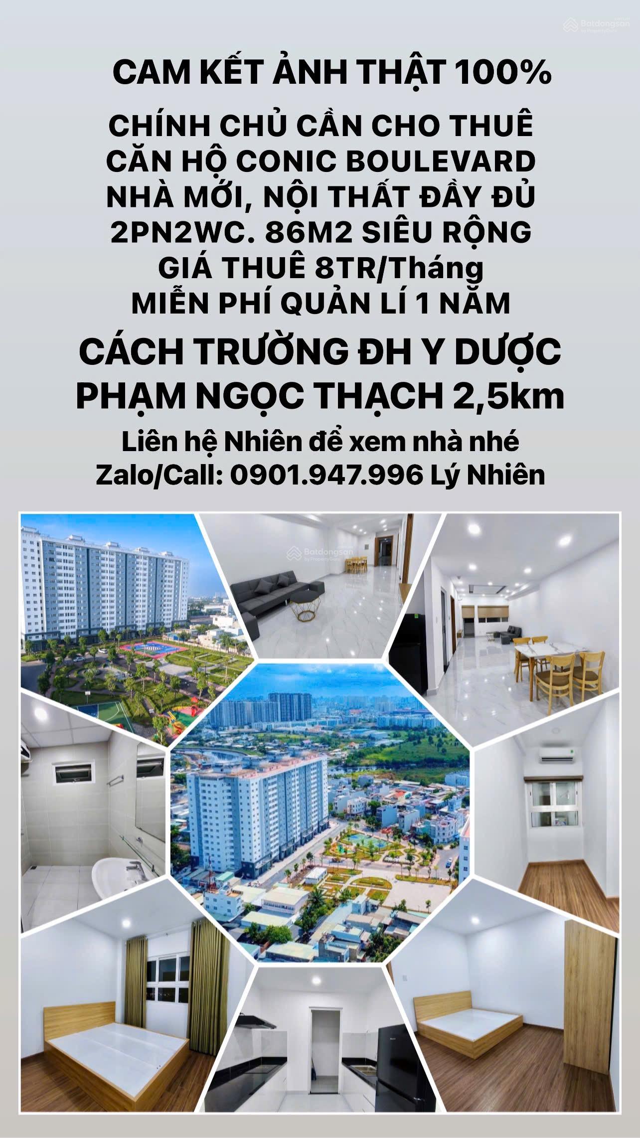 Căn hộ Conic Boulevard Tân Kiên 85m² giá 8 triệu - Dọn vào ở ngay!