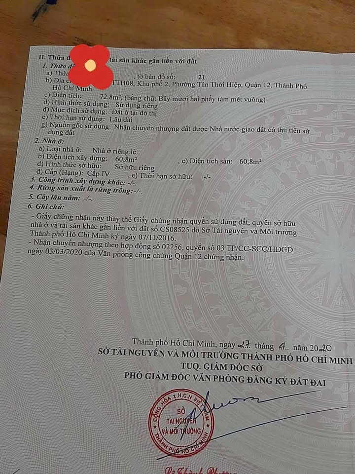 Nhà cấp 4 mặt tiền kinh doanh đường Tân Thới Hiệp 75m² giá 6.2 tỷ - Đầu tư sinh lời ngay!