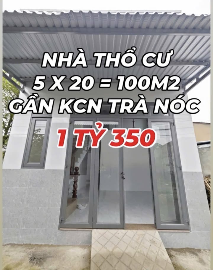 Nhà thổ cư Trà Nóc 100m² giá 1.38 tỷ - Chính chủ, xe hơi vào tận nhà!