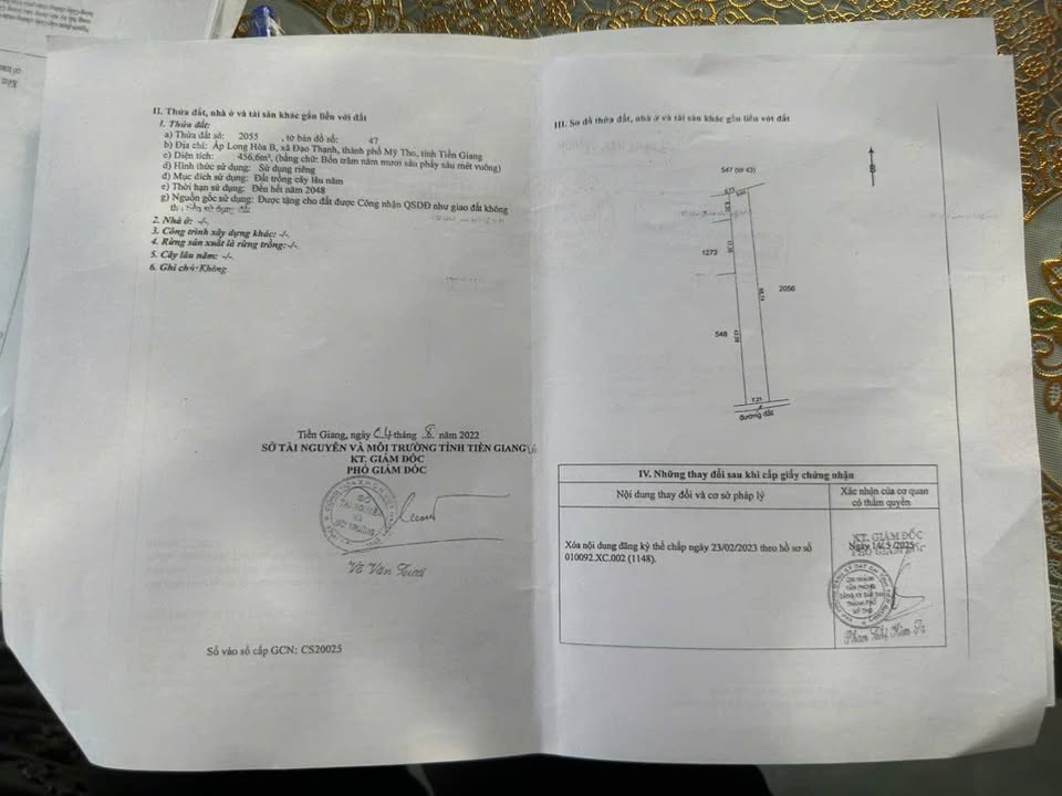 Đất mặt tiền khu Long Hòa B, Mỹ Tho 912m² giá 5 tỷ - Cơ hội đầu tư hấp dẫn!