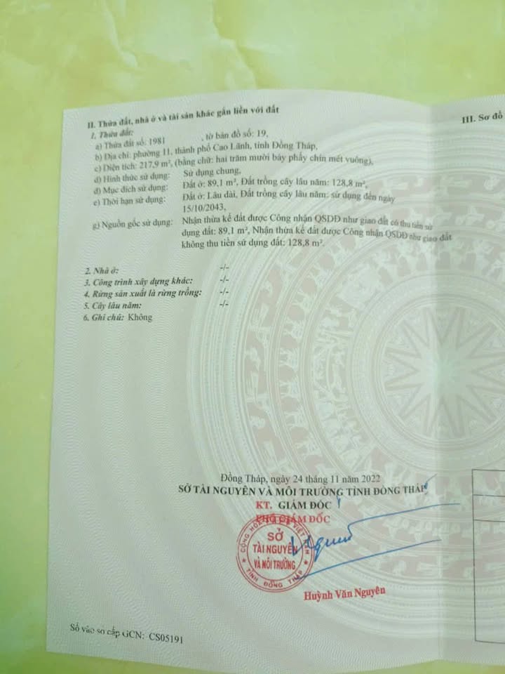 Đất nền chính chủ 208m² đường Kênh Mới, TP. Cao Lãnh - Giá chỉ 1.5 tỷ có thương lượng!